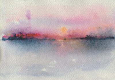 Aquarelle Paysage Abstrait - Grands Espace 8