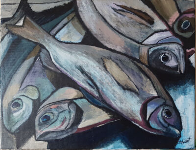 Peinture acrylique Poissons 1